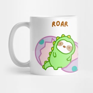 Roar T-Rex Dinosaur Sloth Mug